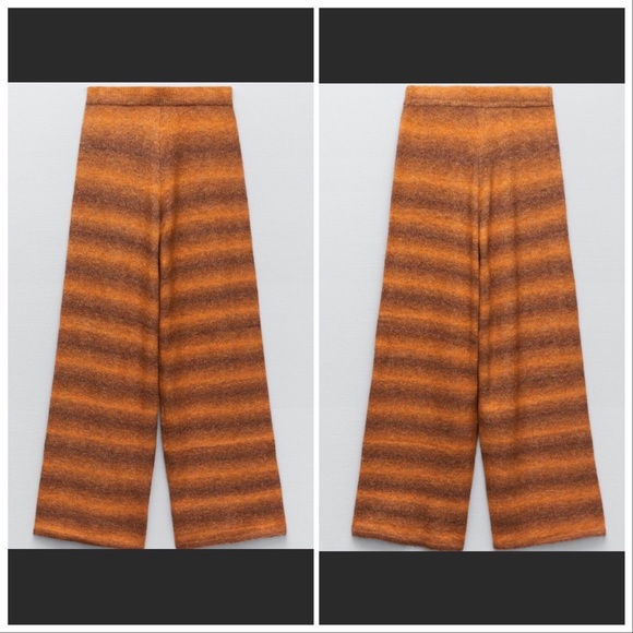 NWT ZARA STRIPED KNIT PANTS - Picture 4 of 9